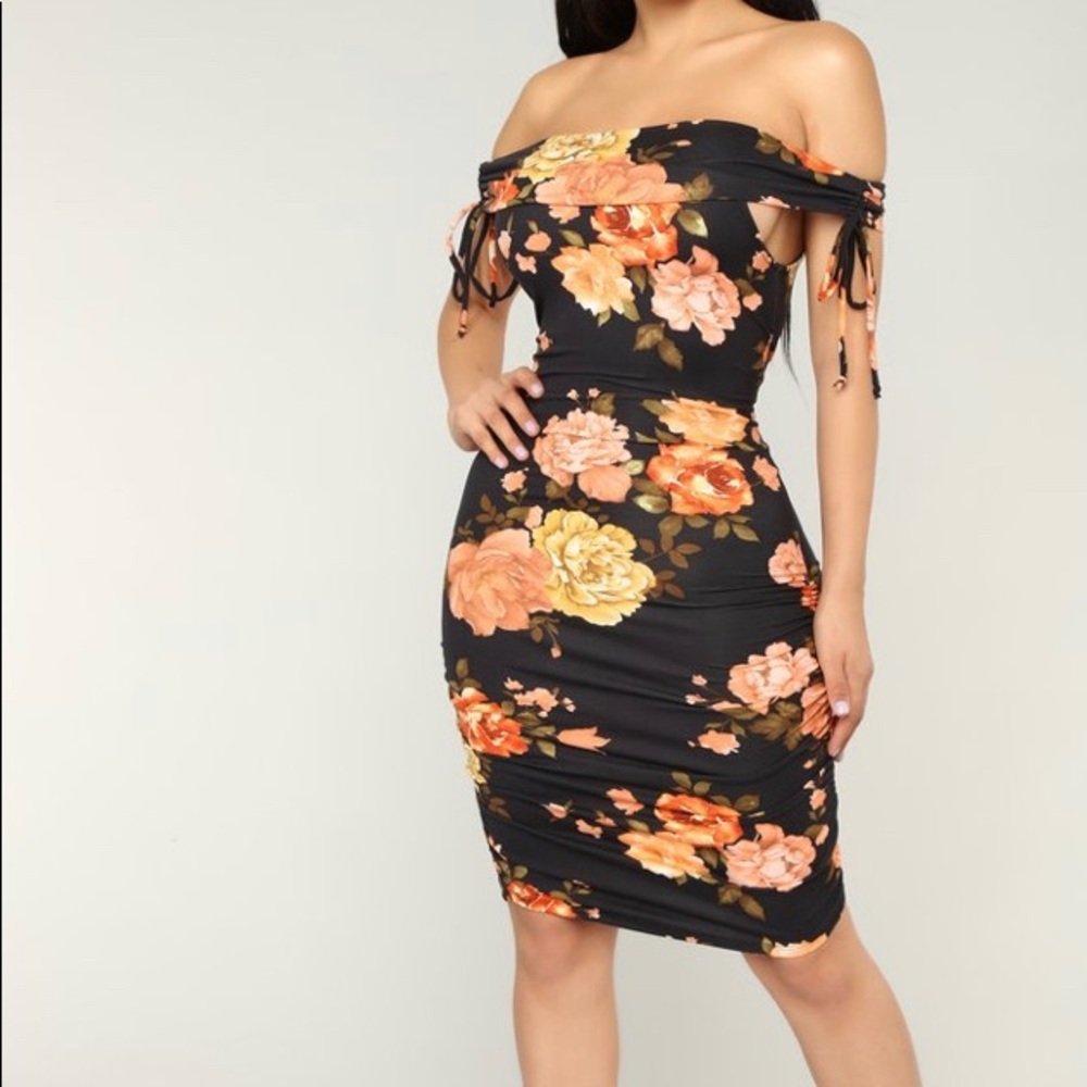 Sweet Little Flower Ruched Dress